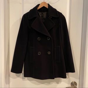 Cinzia Rocca Black Wool Peacoat